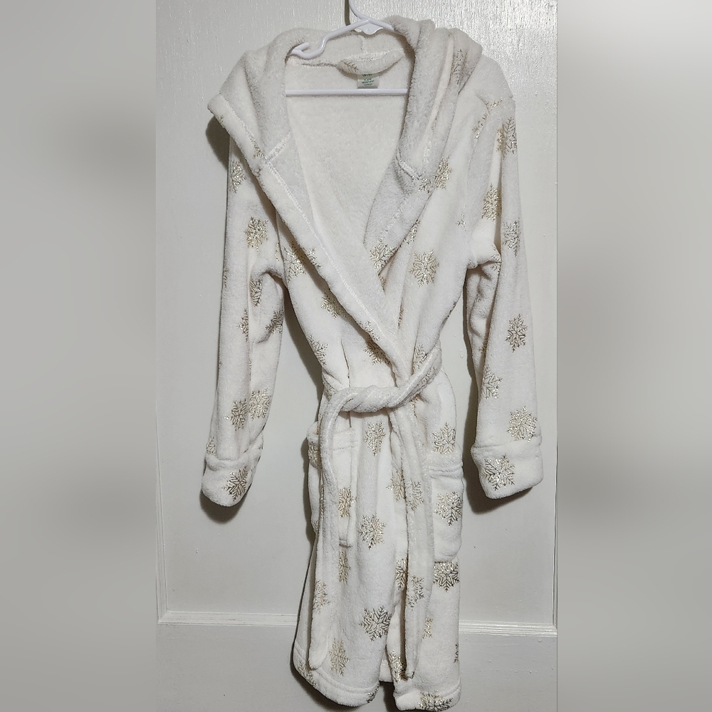 Kids Size Medium 8-10 Gold Snowflake DIP Brand Robe - Picture 2 of 8